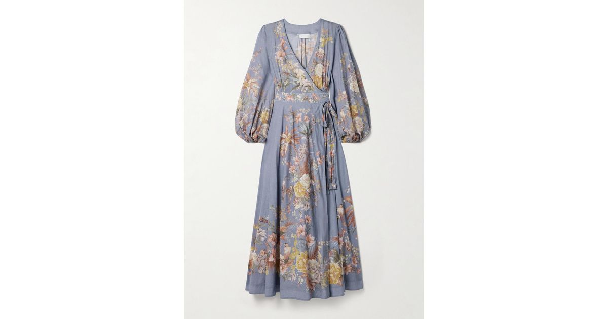 sachin and babi light blue dress Zimmermann Tallow Plunge Mini Dress in Pink Multi Floral
