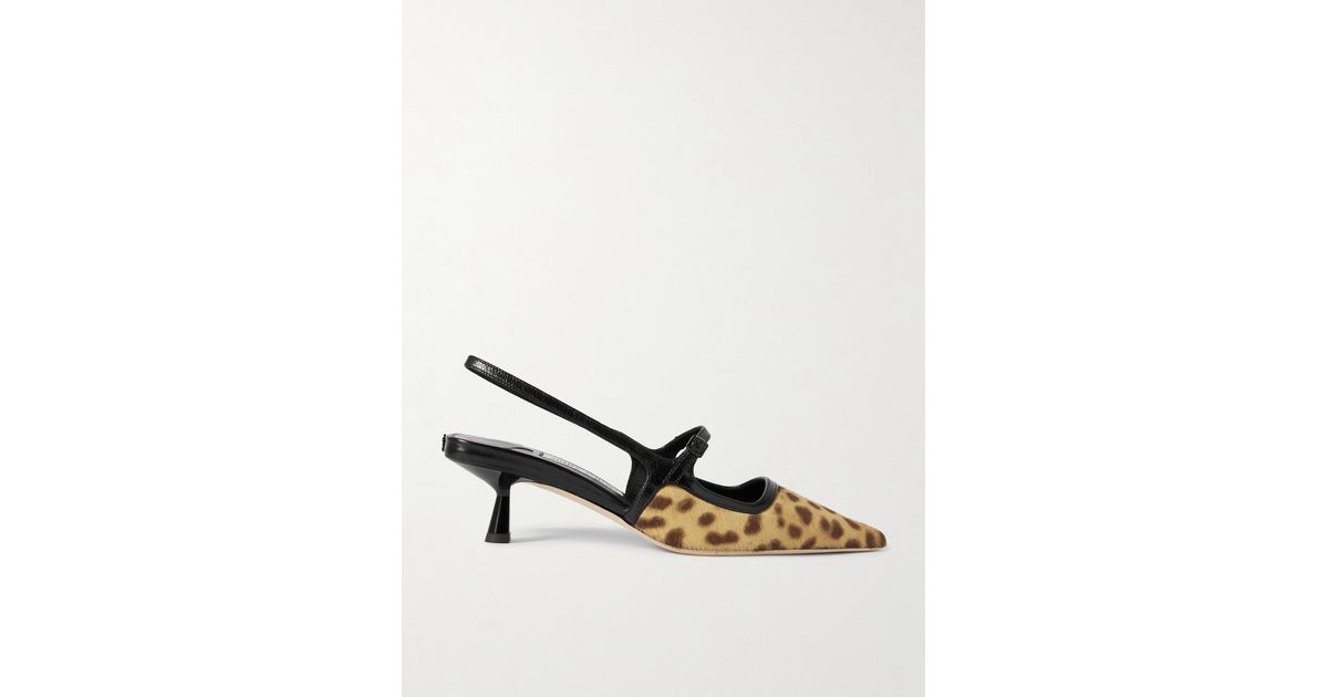 【関税&送料込】Jimmy Choo Didi 45 Slingback In Leopard Prin Jimmy Choo Didi 45 slingback in leopard print pony skin