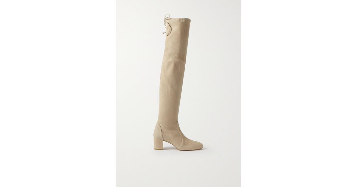 Stuart weitzman hot sale beige boots