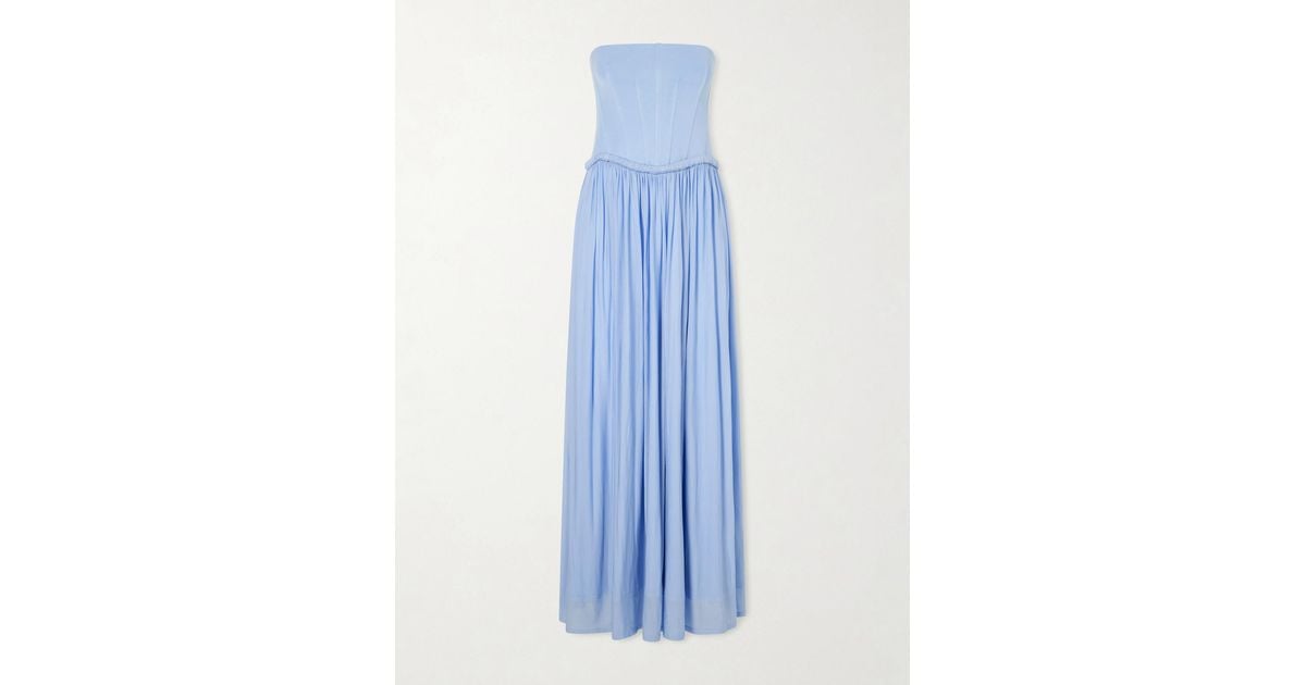 adalys strapless jersey dress SIMKHAI Adalys Bustier Dress in Ivory