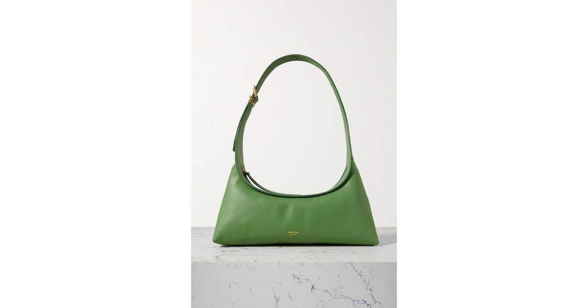 Oroton Cinder Baguette Leather Shoulder Bag in Green Lyst