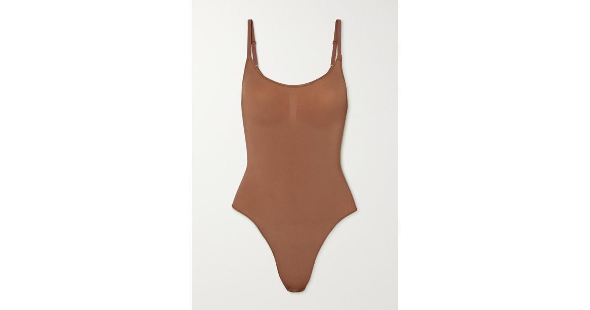 Skims Everyday Sculpt Bodysuit in Brown