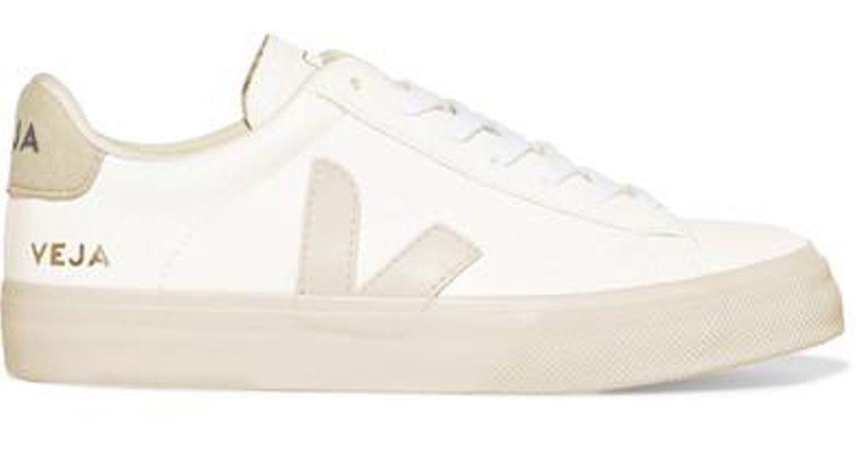 veja net sustain campo leather and vegan suede sneakers
