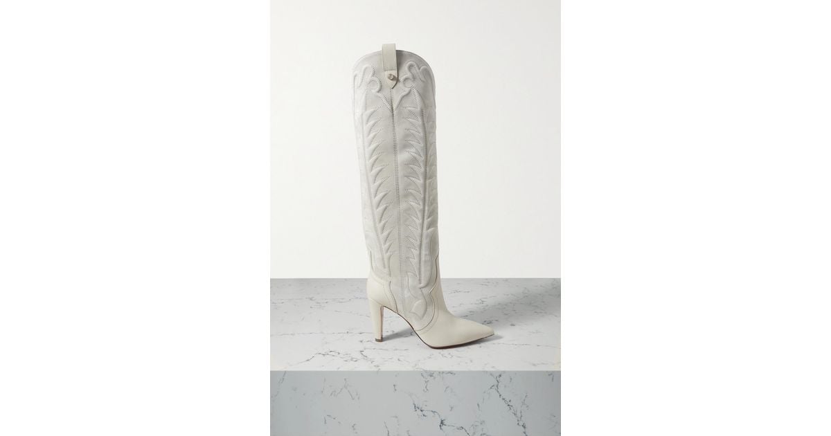 santia pointed toe knee high boot christian louboutin