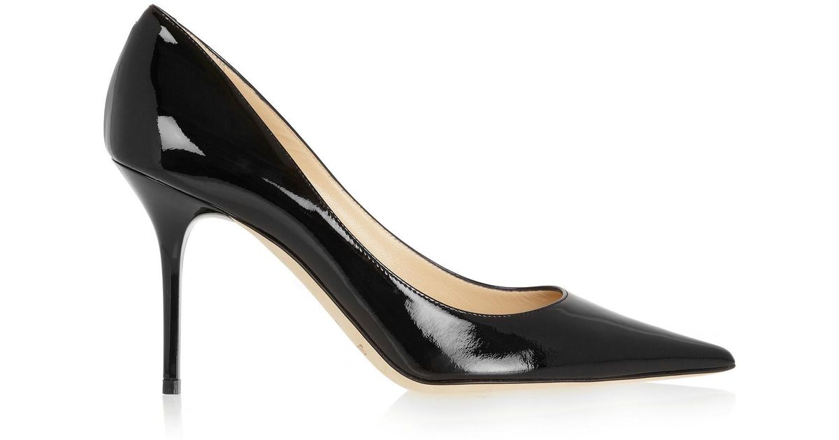 Jimmy Choo Agnes Patent-leather Pumps in Black | Lyst