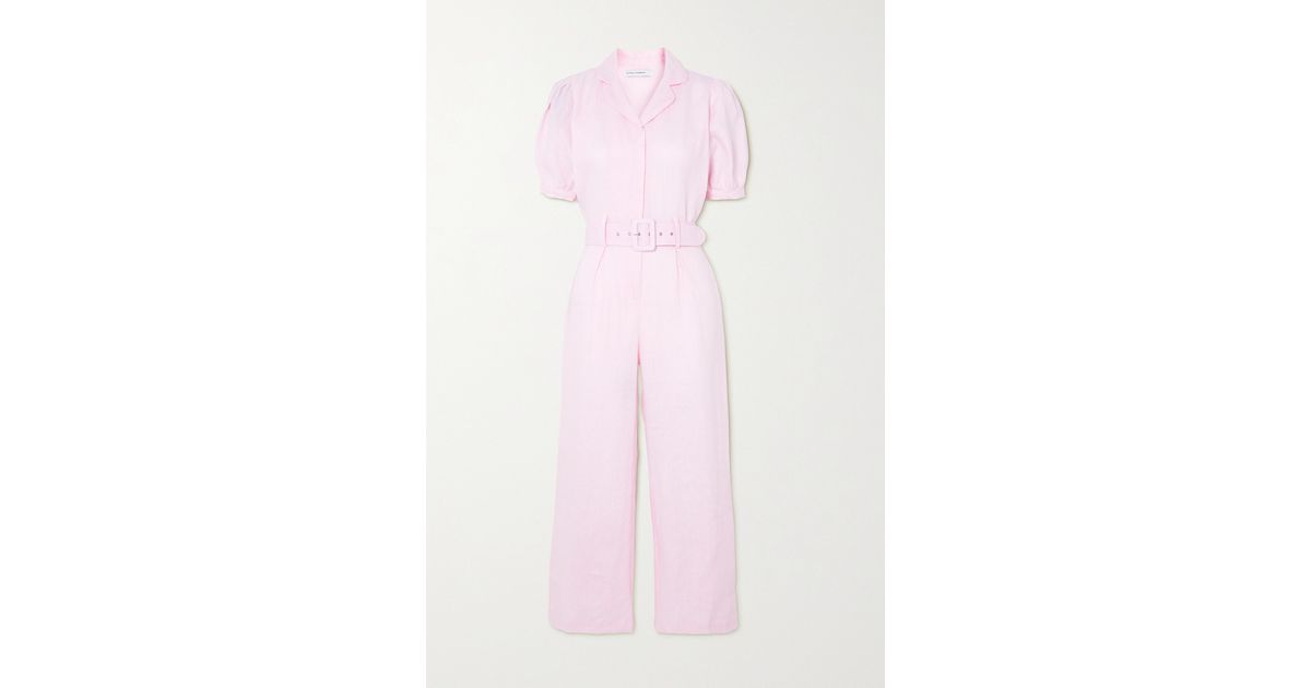 Frederikke Belted Linen Jumpsuit 