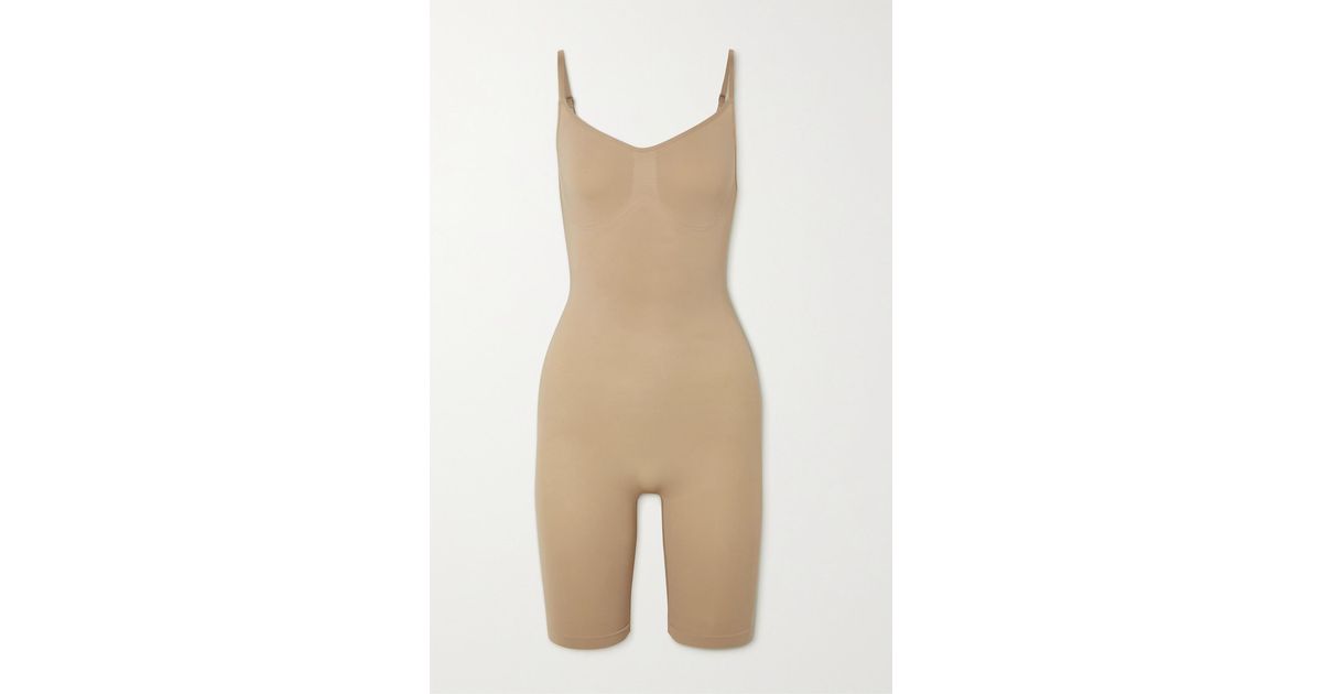 Skims Seamless Sculpt Low Back Bodysuit in Brown | Lyst