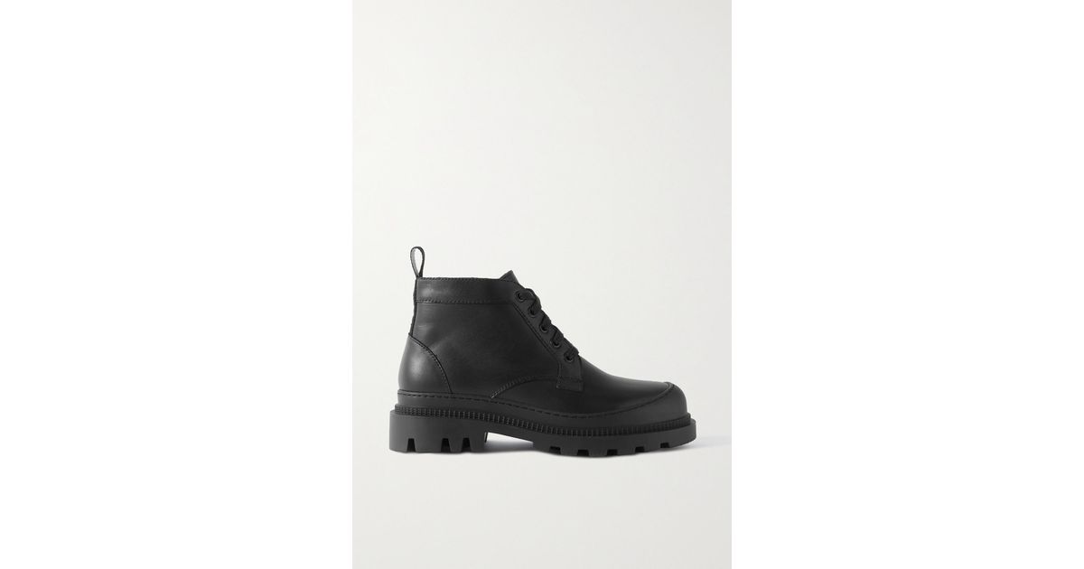 Loewe Leather Ankle Boots in Black | Lyst