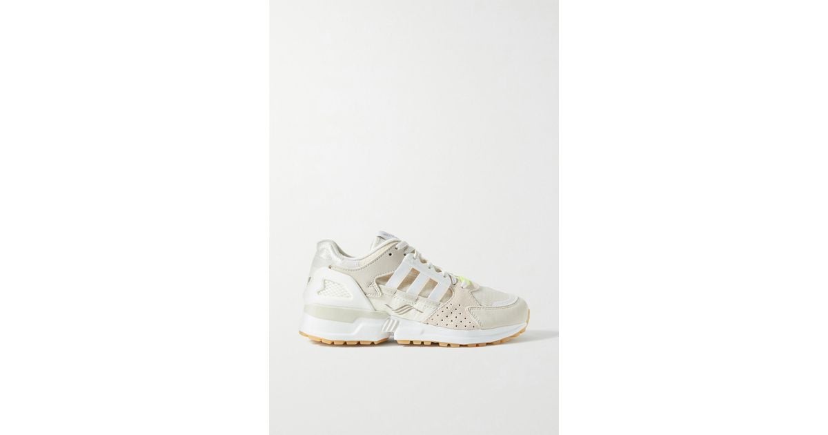 adidas Originals + Net Sustain Zx 10,000 C Primeblue Ripstop, Suede And  Leather Sneakers - Lyst