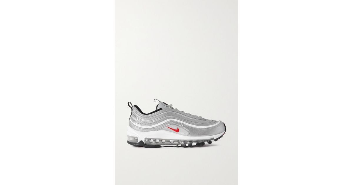 Nike Air Max 97 Og Metallic Mesh And Faux Leather Sneakers Gray | Lyst