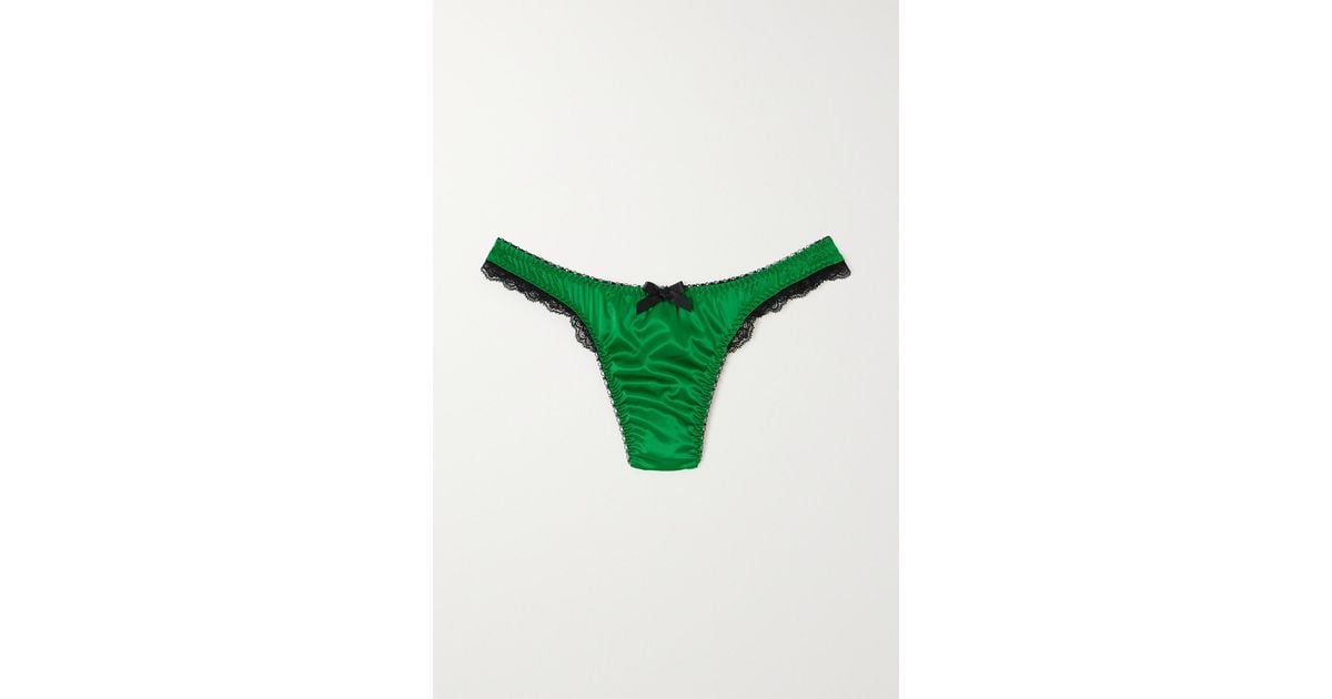 Vintage Agent Provocateur Payge Lace Thong Emerald Green Sz Small AP 2 8-10  BNWT