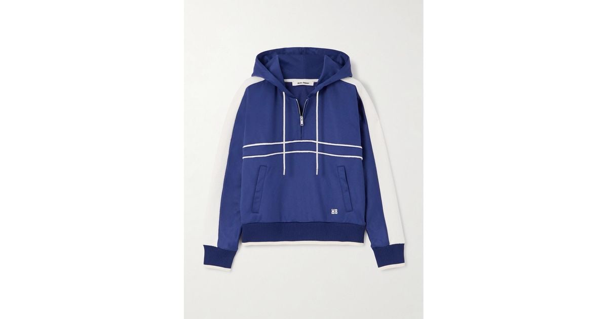 Wales Bonner Mantra Cotton-Jersey Hoodie in Blue | Lyst Australia