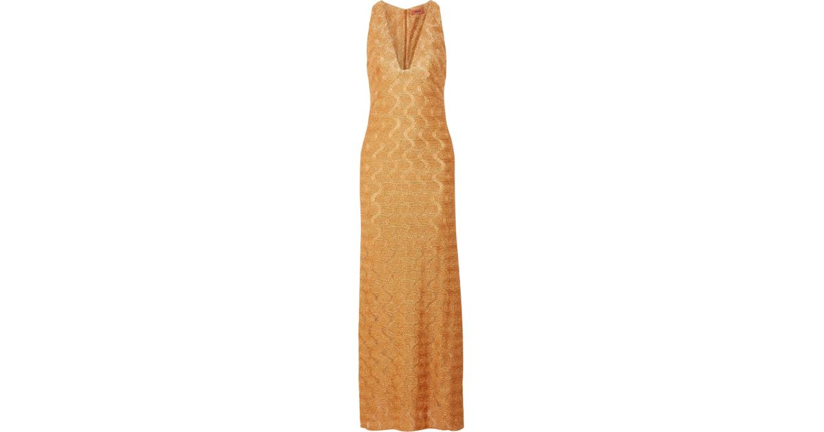 missoni gold dress