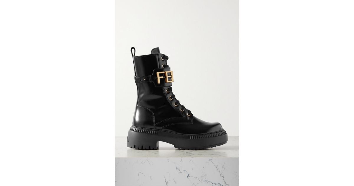 Fendi black hotsell boots