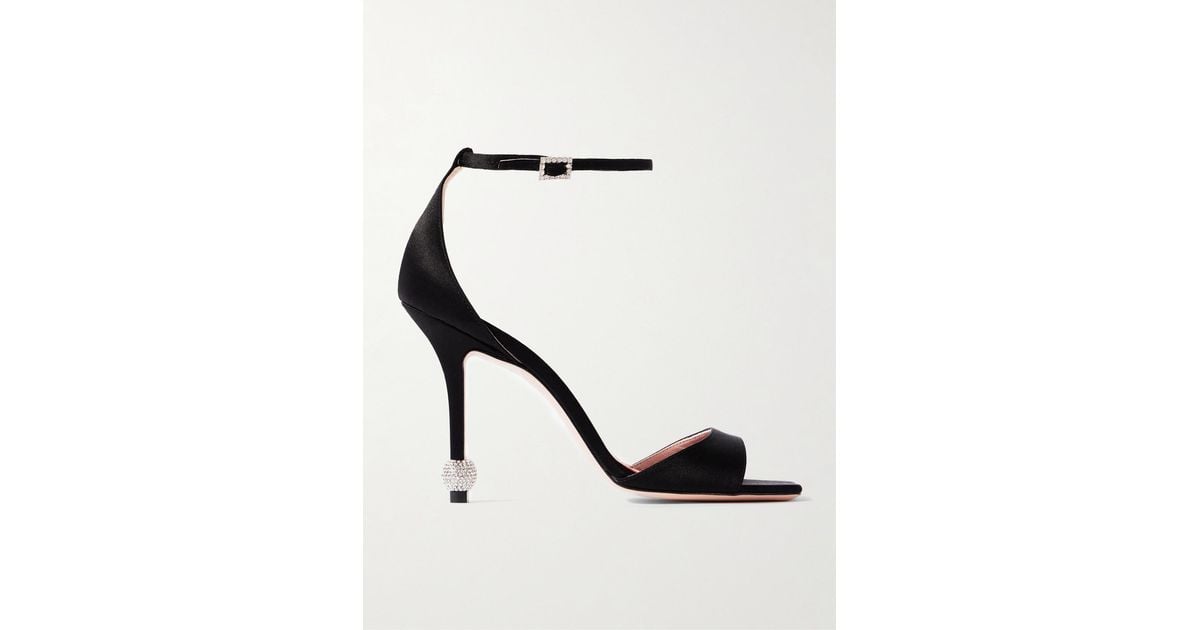 Roger Vivier Marlene 100 Crystal-Embellished Satin Sandals