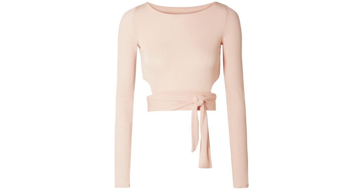 Cover cropped twisted stretch-modal top