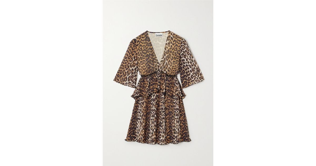 Robe discount leopard ganni