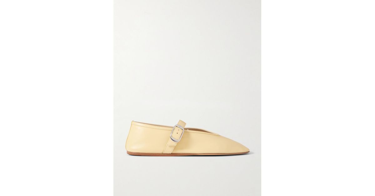 Le Monde Beryl Stella Leather Mary Jane Ballet Flats in Natural | Lyst