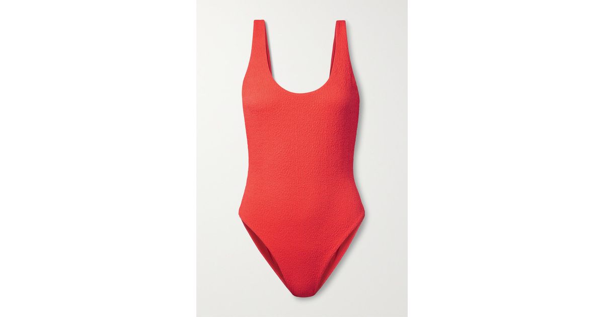 Mara Hoffman Jodi Recycled Popcorn Swimsuit in Red | Lyst