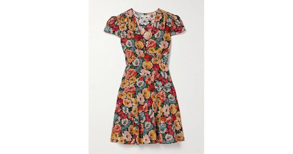 doen short sleeve dress Seraphina Dress - Rosso Lantana Floral