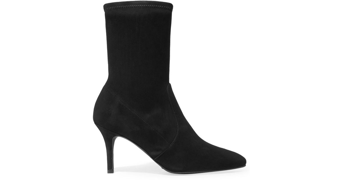 stuart weitzman cling suede sock boots