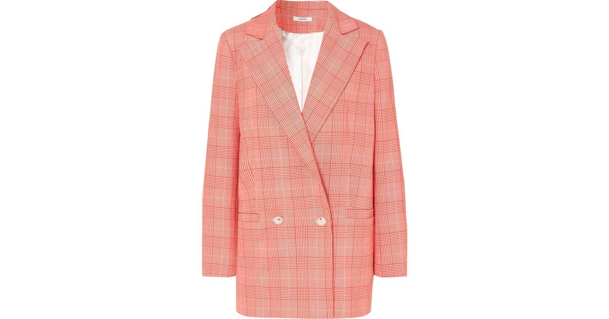 red checked blazer dress