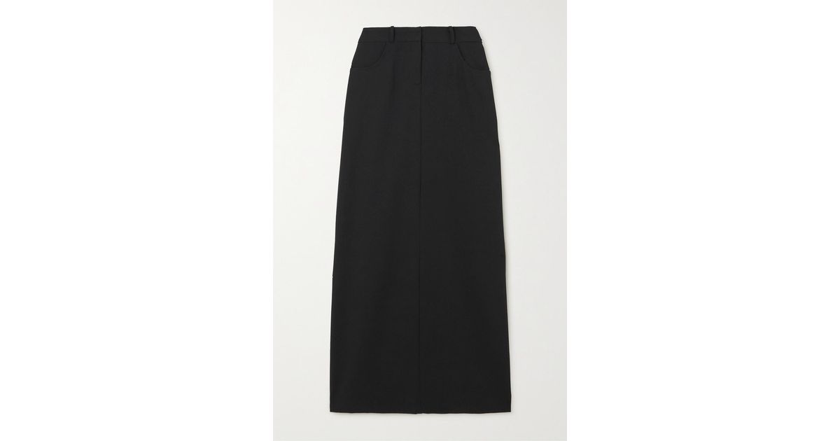 Frankie Shop Malvo Grain De Poudre Maxi Skirt in Black | Lyst