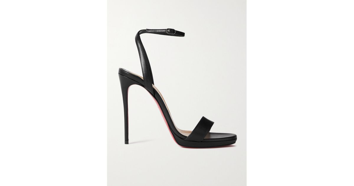 Christian Louboutin Loubi Queen 120 Leather Sandals in Black Lyst UK