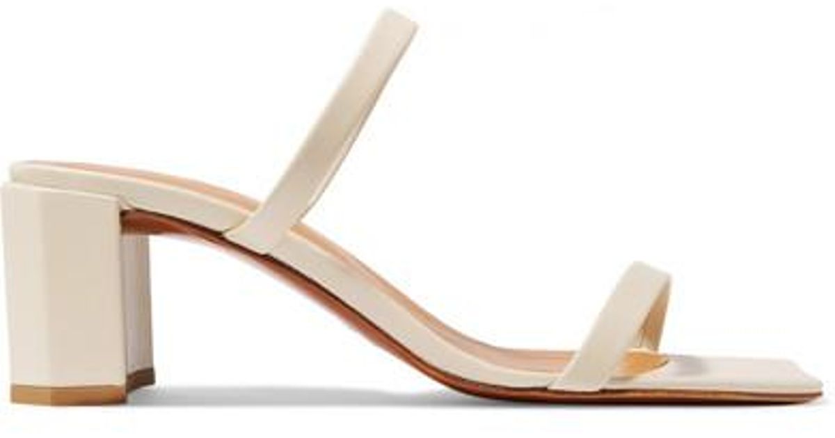 BY FAR Tanya Leather Mules in White | Lyst