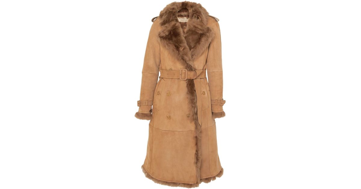 burberry tolladine shearling trench coat