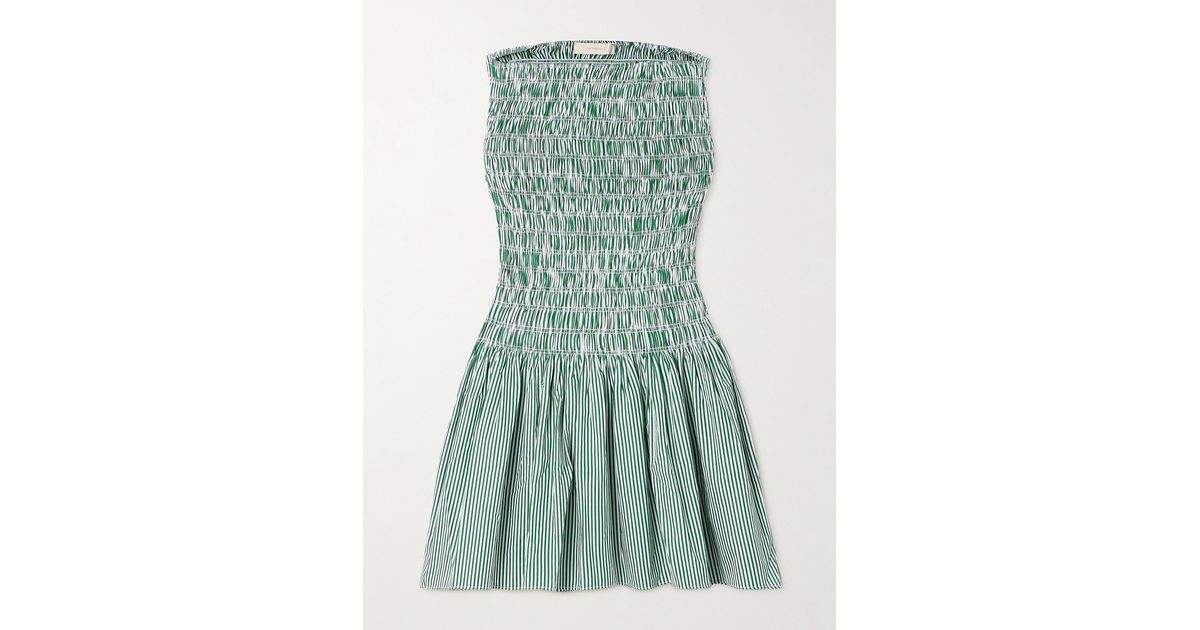 faithfull the brand noa mini dress green Faithfull the Brand Women's Noa Smocked Minidress - White main image 0