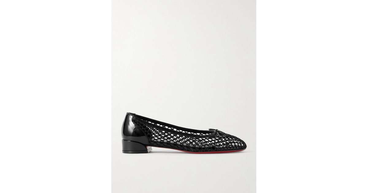 Christian Louboutin Sweetie Jane 20 Patent Leather-Trimmed Fishnet ...