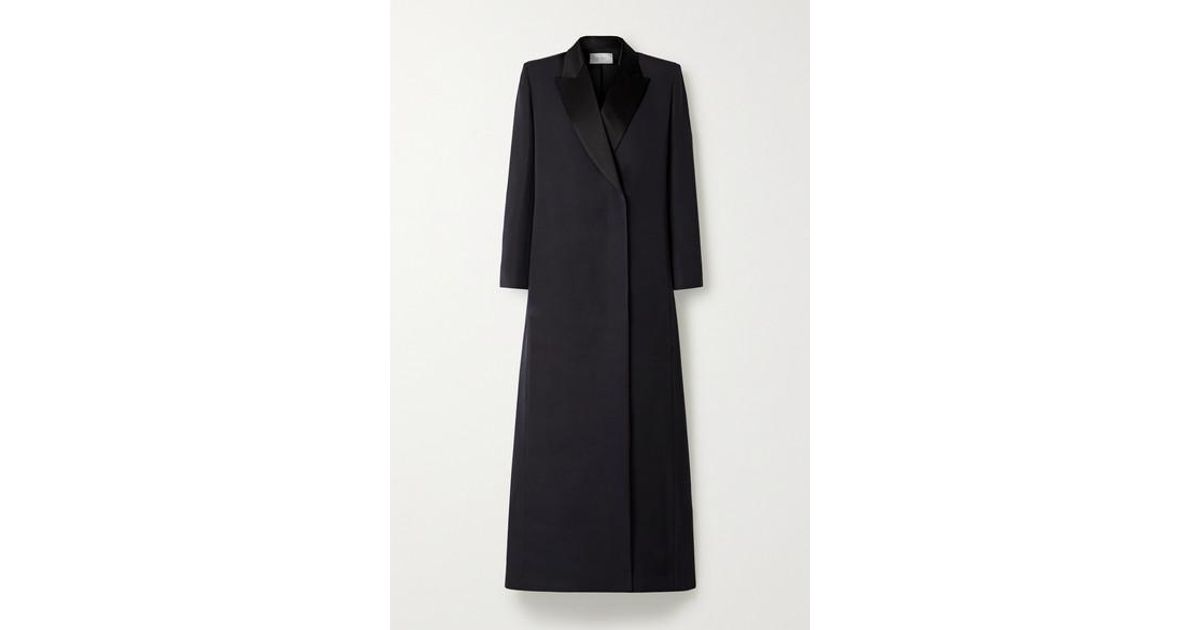 The Row Ivana Wool And Silk blend Coat in Blue Lyst Canada