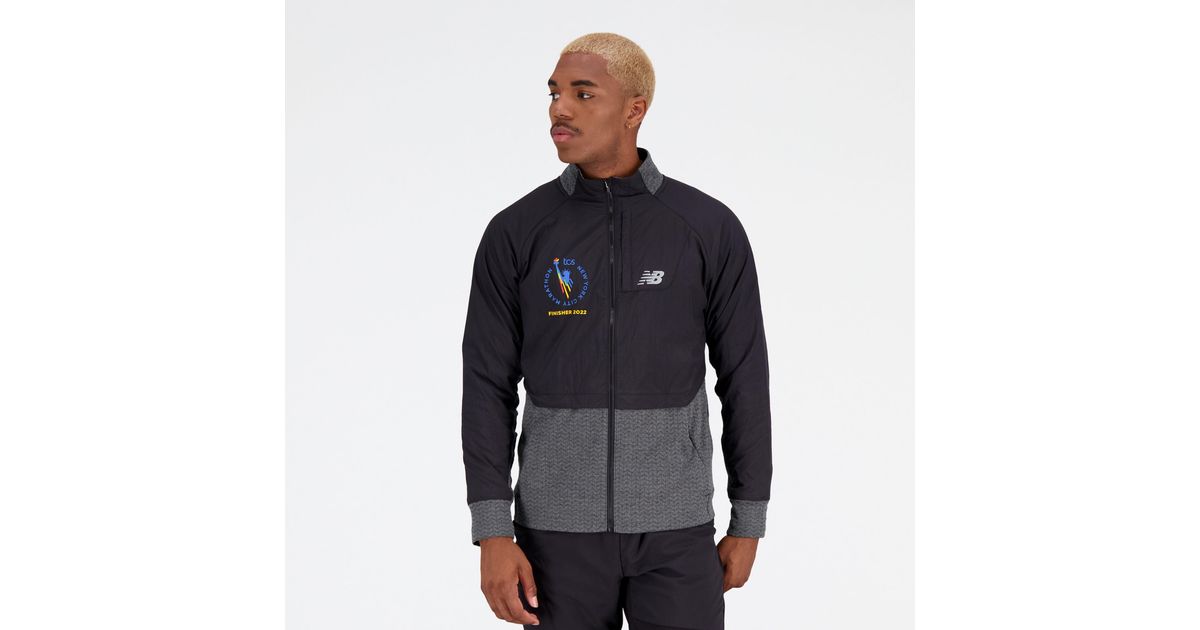 New Balance Nyc Marathon Finisher Nb Heat Grid Jacket in Black for Men