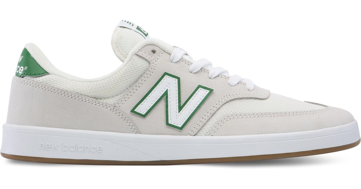 new balance white and green