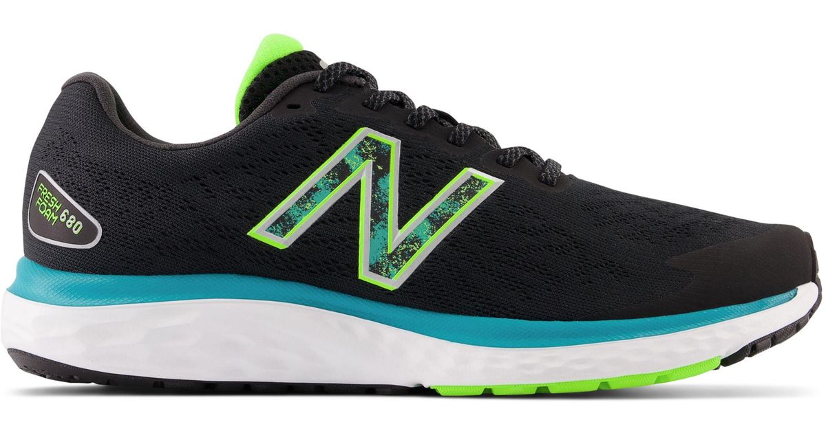New Balance Fresh Foam 680v7 in Black/Green (Blue) for Men | Lyst