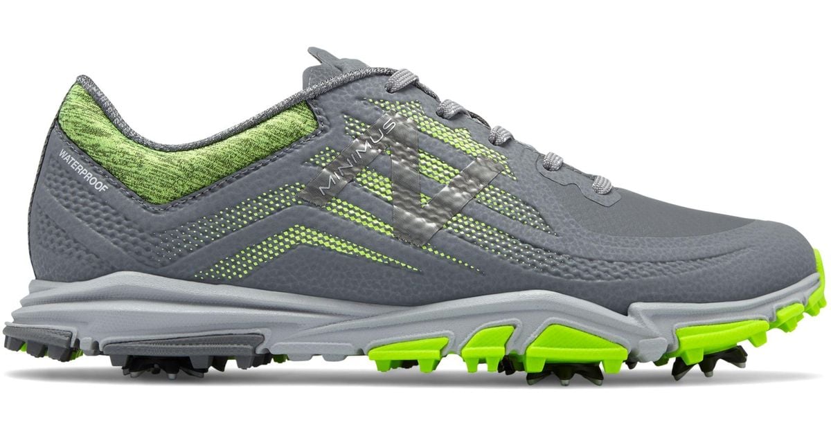 New Balance Minimus Tour Waterproof Spiked Comfort Golf Shoe in Gray