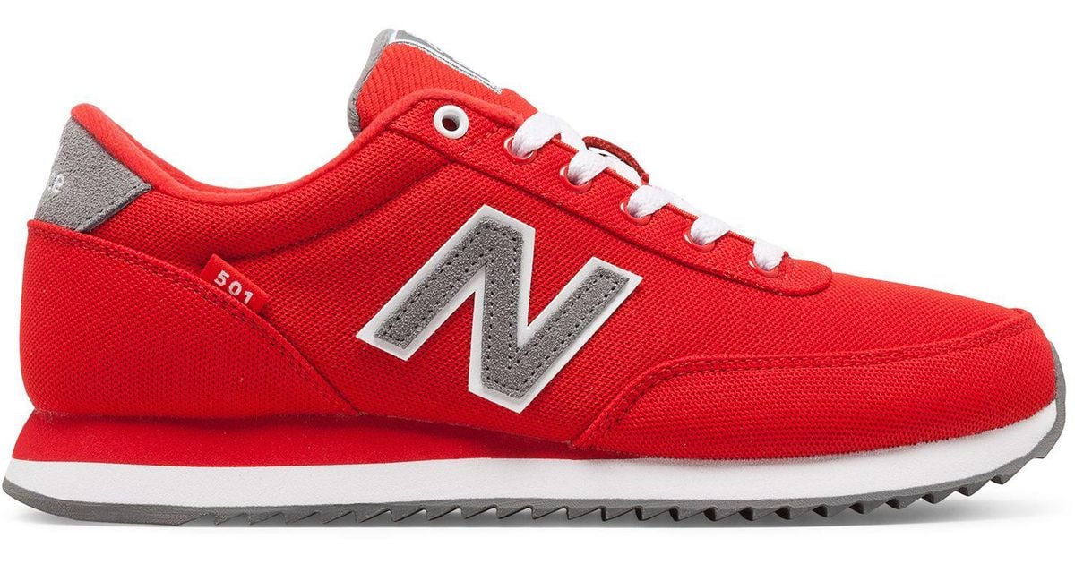 new balance 501 red and white