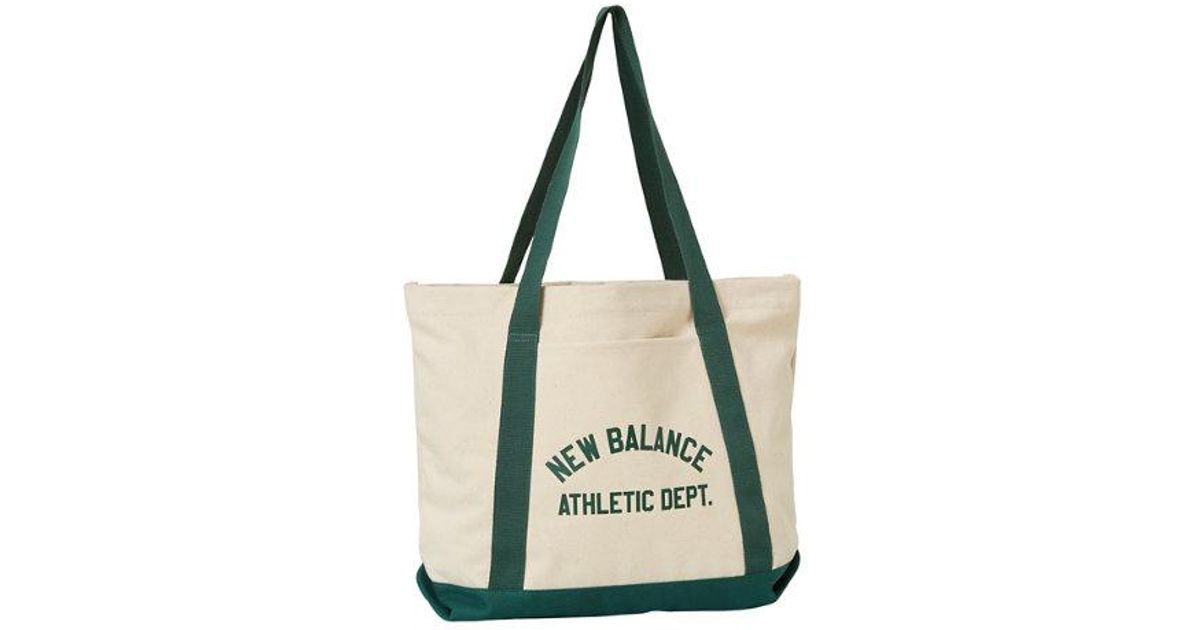 New Balance Classic Canvas Tote In Green Cotton in Natural for Men Lyst UK