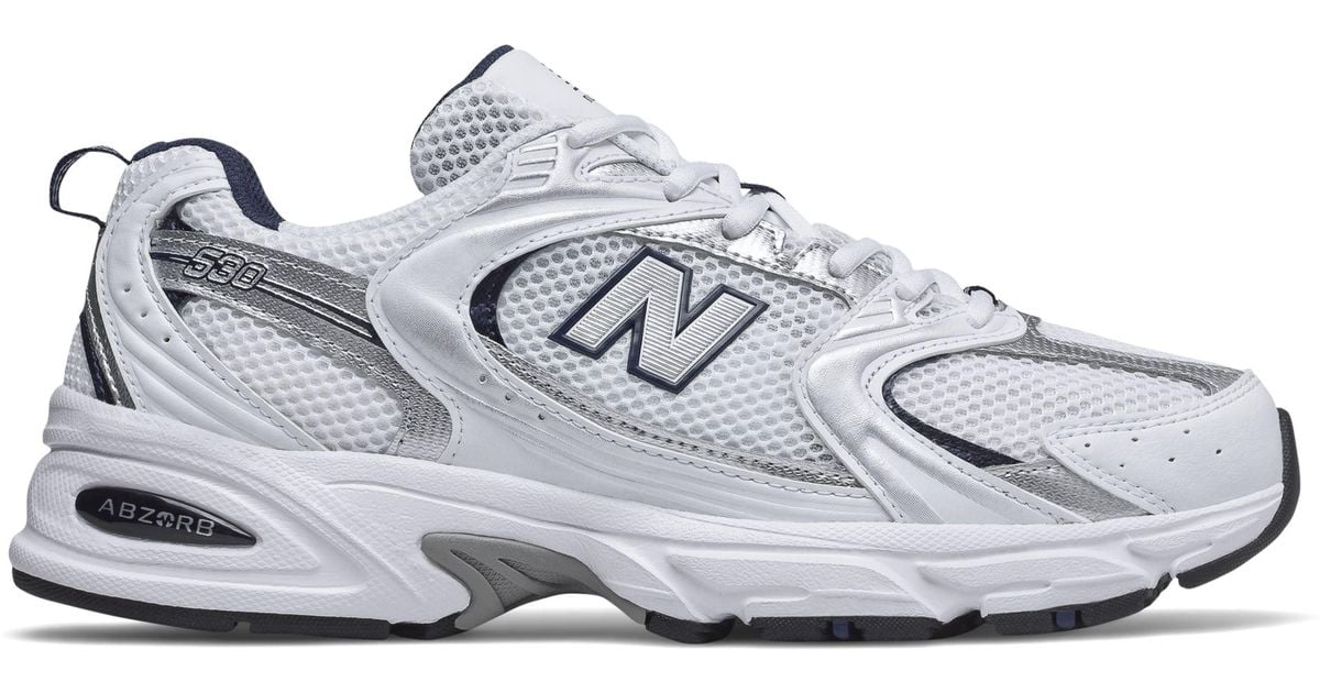 New Balance 530 in White/Blue (White) | Lyst UK