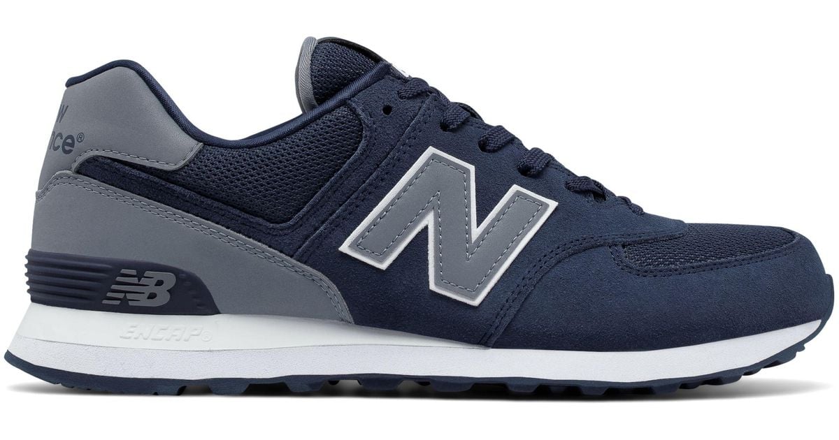 New Balance Suede 574 Reflective in Blue for Men | Lyst