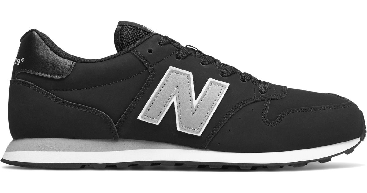 New Balance Synthetic 500 Classic in Black/Grey/White (Black) for Men ...