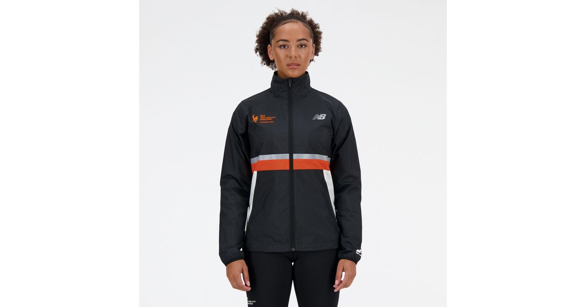 New Balance Nyc Marathon Finisher Jacket in Black Lyst