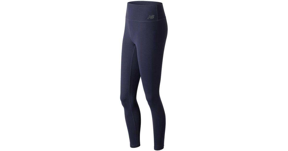 New Balance High Rise Transform Pocket Tight Womens Navy with Black /& Silver