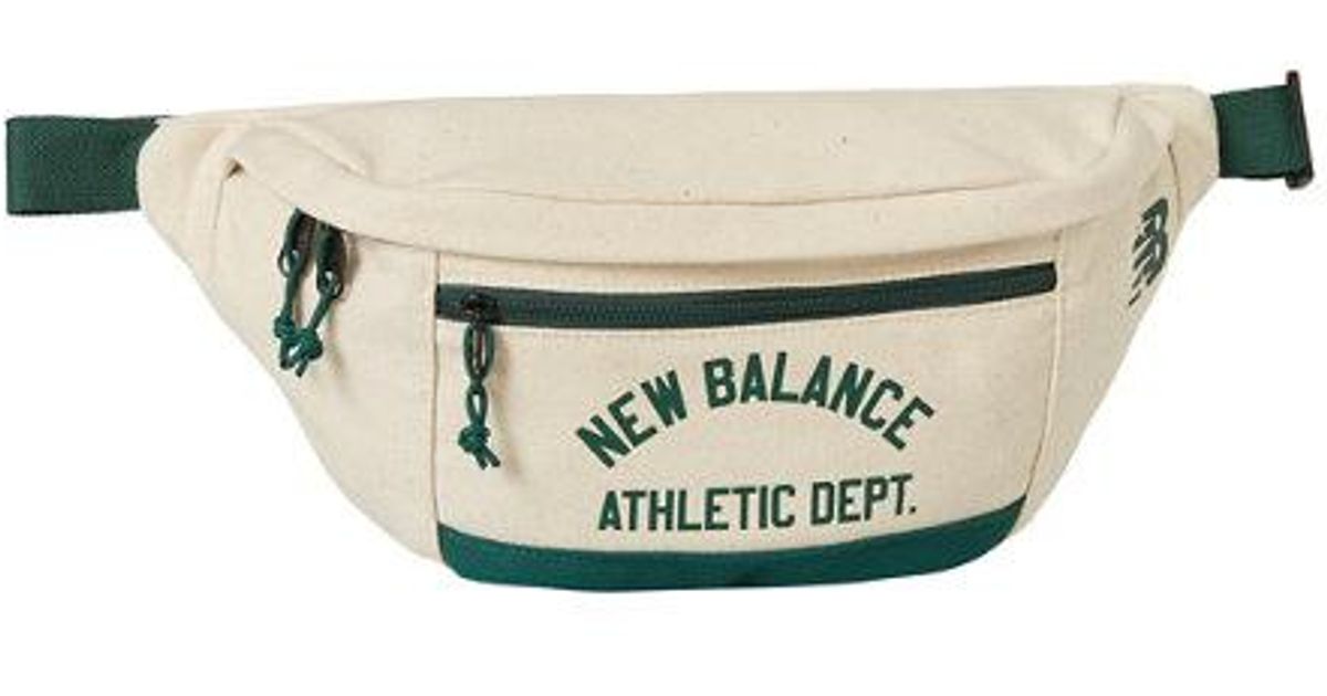 New Balance Canvas Waist Bag In Green Cotton Lyst UK