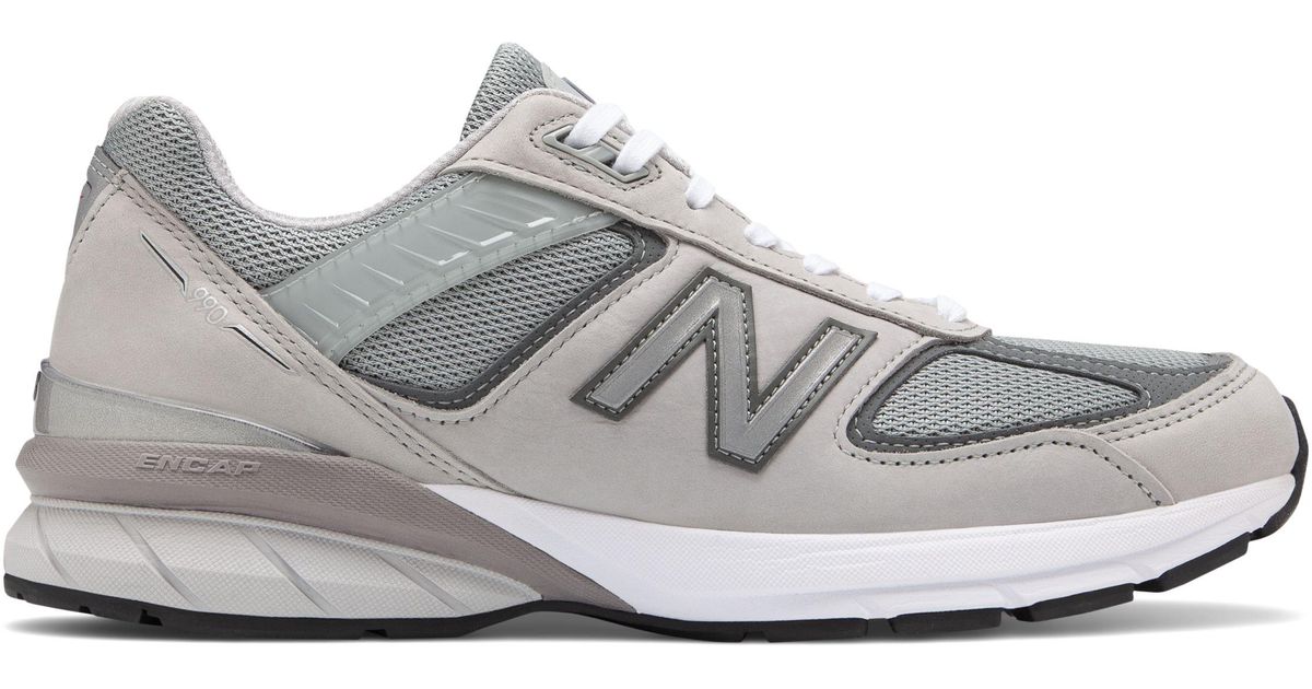 New Balance New Balance Made In Us 990v5 With Nubuck Shoes in Light Grey (Grey) for Men - Lyst