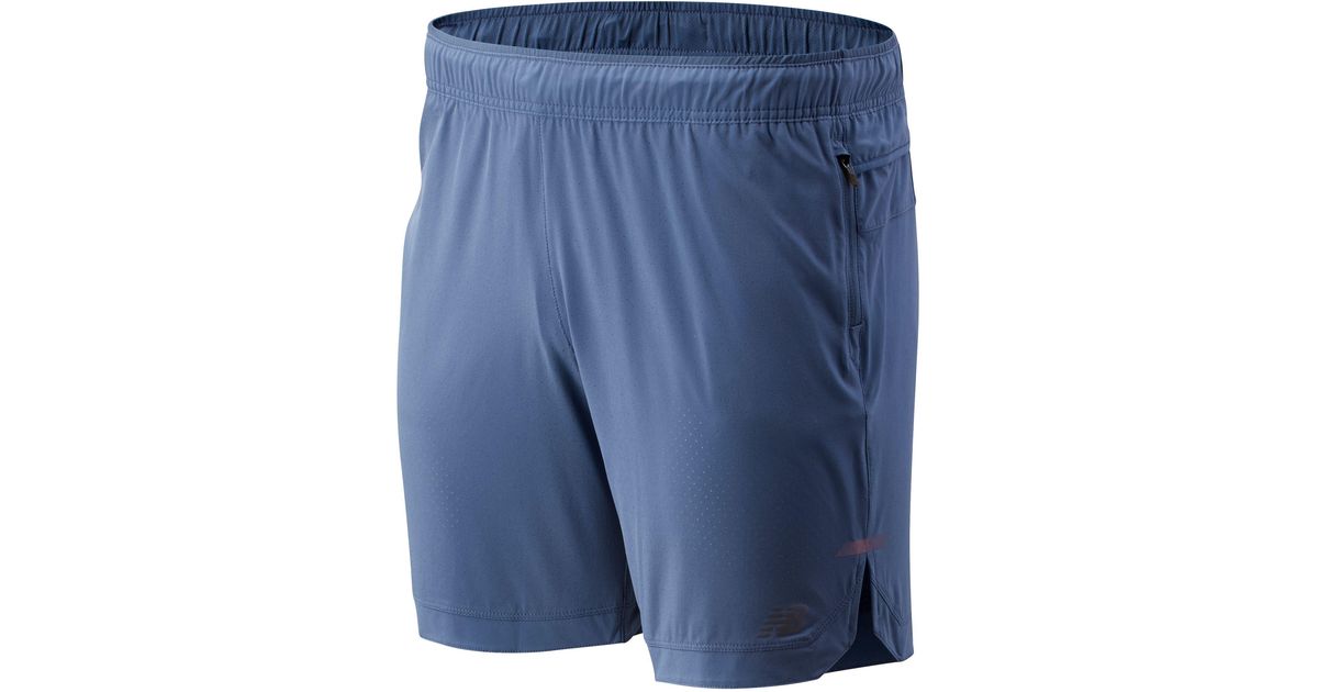 new balance q speed run crew short