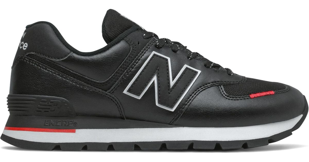 New Balance 574 Rugged in Black/Red (Black) for Men | Lyst