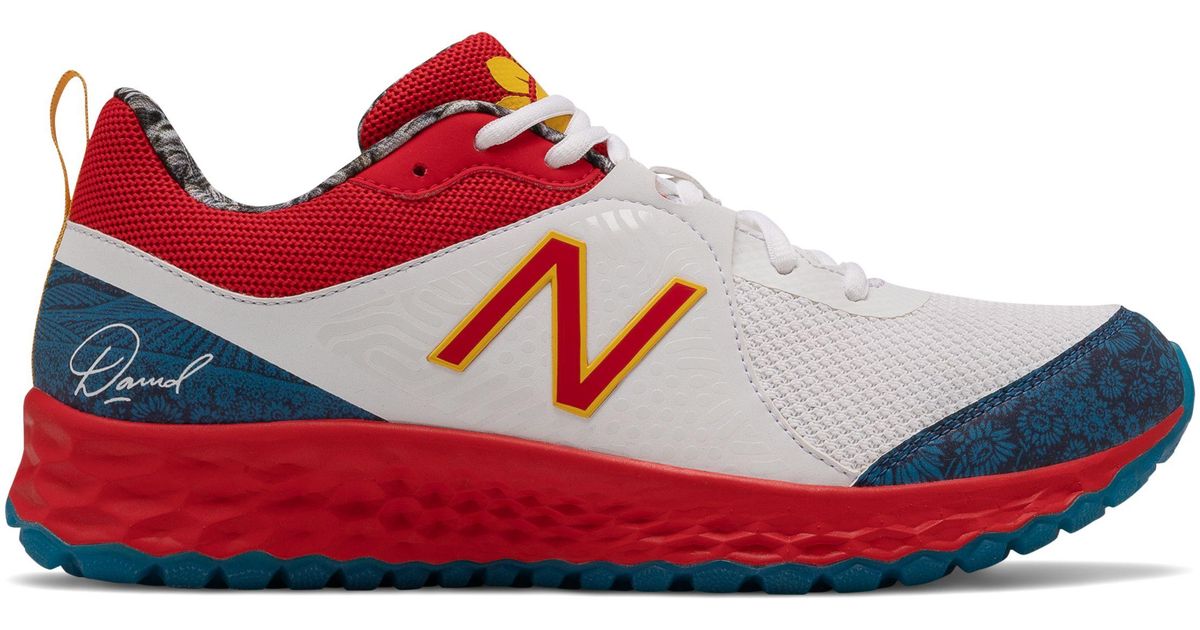 New Balance Fresh Foam 3000v5 David Sunflower Seed Turf in Red for Men ...