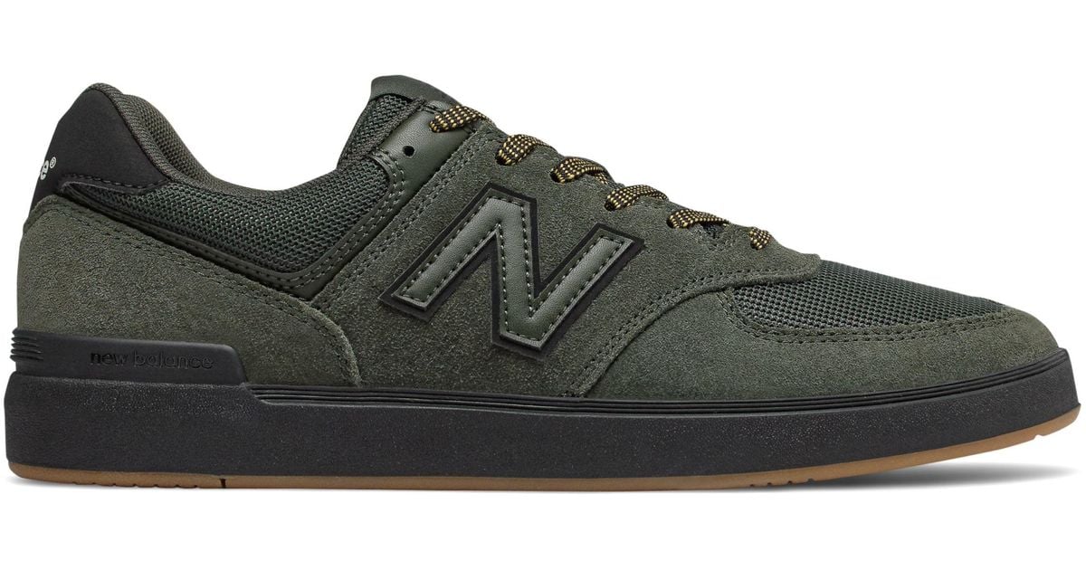 New Balance Suede All Coasts 574 Numeric Shoes in Green/Black 